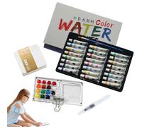 Dtaigou Set di Acquerelli, Kit Da Viaggio Per Pittura Ad Acqua, Tavolozza Artistica Portatile Attrezzatura Per Principianti, Appassionati, Artisti E Amanti