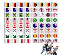 Dtaigou Set di tessere Mahjong con bandiera, gioco di abbinamento tessere con bandiera,Set di Mahjong con blocchi di gioco da 64 pezzi - Set di blocchi di gioco Mahjong per feste, piastrelle di gioco