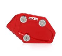 DTASMBD Motocicletta Piede Stand Laterale Pad per Yamaha NIKEN GT Niken 2015-2023 Piastra di Supporto Kickstand, Motocicletta Kickstand Extender Piastra Estensione Cavalletto Laterale(Rosso 2)