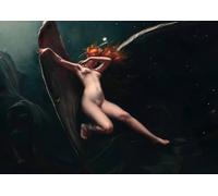 DTAUPREB Kit di pittura con i numeri per principianti Una fata sotto cieli stellati Kit di pittura a olio fai da te digitale su tela