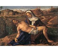 DTAUPREB Pittura a olio fai da te per adulti e bambini Pietà dipinto con i numeri con pennelli e pigmento acrilico su tela