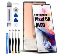 DTD OLED per Google Pixel 6a Schermo di Ricambio per Google Pixel 6a LCD Digitizer per Google Pixel 6a Touch Screen Display Assembly Repair Kit con Cornice con Funzione di Impronte digitali