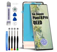 DTD OLED per Google Pixel 8 PRO Schermo di Ricambio per Google Pixel 8 PRO LCD Digitizer per Google Pixel 8 PRO Touch Screen Display Assembly Repair Kit con Cornice con Funzione di Impronte digitali
