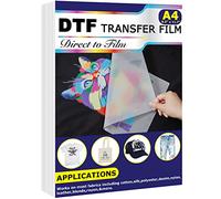 DTF - Pellicola di trasferimento A4 (8,5 "x 11"), 50 fogli in PET diretto a pellicola di trasferimento per magliette con finitura opaca DTF trasferimento di calore per tessuto scuro