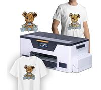 DTF - Stampante per magliette, mini A3 XP600 con alimentatore a rullo, macchina per stampa diretta su film, per abbigliamento scuro e chiaro