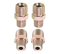 DTGN 3/8 PT x 1/2 BSP Maschio Riduzione Raccordo del Tubo - 4 Confezione - Ideale per Connessione Tubi - Connettori Nipplo Esagonali in Acciaio al Carbonio - Rame