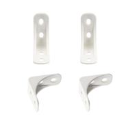 DTGN 39x39x16mm(LxWxH) Plastica Angolo Supporti -20pz - per Mobili Riparazione - 4 Fori L Forma Destra Supporto Angolare - Bianco
