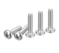 DTGN #4-40x1/2" Viti a Testa Cilindrica, 100pz in Acciaio Inossidabile 304, Attacco Phillips, Filettatura UNC Completa, Finitura Lucida, Kit di Viti Bulloni
