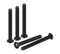DTGN 40 Pz - #6-32x1-1/4" Viti a Testa Bombata Vite A Brugola Testa TondaIdeali Per Bici Da Strada Bike Auto Moto - Acciaio Inox 304 Ossidato Nero - Elementi Di Fissaggio