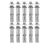 DTGN Bulloni A Espansione M8 x 60 - Confezione Da 10 Pezzi - Ideali Per Pareti In Calcestruzzo Mattoni E Blocco - Acciaio Inox 304 - Colore Argento