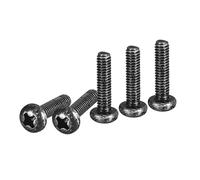 DTGN M2.5x10mm Viti a Testa Cilindrica, 100pz M2.5 Attacco Phillips, Filettatura Metrica Grossa, Acciaio con Finitura in Ossido Nero, Kit di Viti Bulloni
