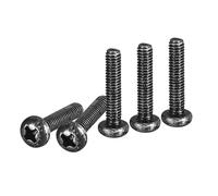 DTGN M2.5x12mm Pan Head Machine Screws, 100pz M2.5 Attacco Phillips, Filettatura Metrica Grossa, Acciaio con Finitura in Ossido Nero, Kit di Viti Bulloni