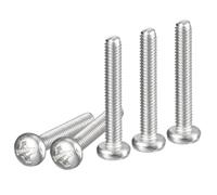 DTGN M2.5x16mm Viti a Testa Cilindrica, 100pz in Acciaio Inossidabile 304, Attacco Phillips, Filettatura Metrica Grossa, Finitura Lucida, Kit di Viti Bulloni