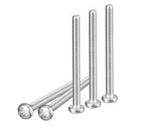 DTGN M2.5x30mm Viti a Testa Cilindrica, 100pz in Acciaio Inossidabile 304, Attacco Phillips, Filettatura Metrica Grossa, Finitura Lucida, Kit di Viti Bulloni