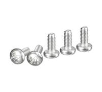 DTGN M2.5x5mm Viti a Testa Cilindrica, 100pz in Acciaio Inossidabile 304, Attacco Phillips, Filettatura Metrica Grossa, Finitura Lucida, Kit di Viti Bulloni