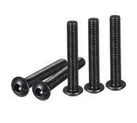 DTGN M4-0.7x30mm Viti a Testa Svasata con Presa Esagonale - 50pz Ideali per Macchine Acciaio Carbonio Ossidazione Nera Viti a Testa Esagonale Filettatura Completa