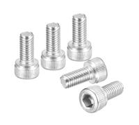 DTGN M5-0,8x10 Bulloni per Viti a Testa Esagonale - 40 Pezzi - Buoni per Bici da Strada, Bici da Montagna, Auto,- Viti Metriche a Testa Esagonale in Acciaio Inossidabile 304 - Argento