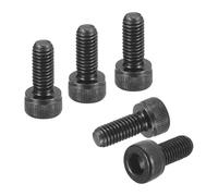 DTGN M5-0,8x12 Bulloni per Viti a Testa Esagonale - 50 Pezzi - Buoni per Bici da Strada, Bici da Montagna, Auto,- Viti Metriche a Testa Esagonale in Acciaio Carbonio, Nero