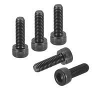 DTGN M5-0,8x16 Bulloni per Viti a Testa Esagonale - 50 Pezzi - Buoni per Bici da Strada, Bici da Montagna, Auto,- Viti Metriche a Testa Esagonale in Acciaio Carbonio, Nero