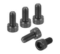 DTGN M6-1x12 Bulloni per Viti a Testa Esagonale - 50 Pezzi - Buoni per Bici da Strada, Bici da Montagna, Auto,- Viti Metriche a Testa Esagonale in Acciaio Carbonio, Nero