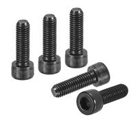DTGN M8-1,25x25 Bulloni per Viti a Testa Esagonale - 20 Pezzi - Buoni per Bici da Strada, Bici da Montagna, Auto,- Viti Metriche a Testa Esagonale in Acciaio Carbonio, Nero