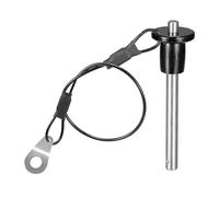 DTGN Spilla Sgancio Rapido 6mmx36mm (Dxl) - Ideale per Collegare Componenti - Perni Bloccaggio Sfera Pulsante Acciaio Inossidabile 304 Filo - Argento