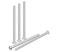 DTGN Viti a Testa Bombata M4-0.7x80mm - 6Pz - Ideali per Biciclette da Strada, Mountain Bike, Auto, Moto - Acciaio Inossidabile 304 Sbiancato - Elementi di Fissaggio Esagonali