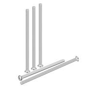 DTGN Viti a Testa Bombata M5-0.8x120mm - 5Pz - Ideali per Bici da Strada, Mountain Bici, Auto, Moto - Acciaio Inossidabile 304 Sbiancato - Elementi di Fissaggio Esagonali