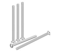 DTGN Viti a Testa Bombata M5-0.8x80mm - 6Pz - Ideali per Biciclette da Strada, Mountain Bike, Auto, Moto - Acciaio Inossidabile 304 Sbiancato - Elementi di Fissaggio Esagonali