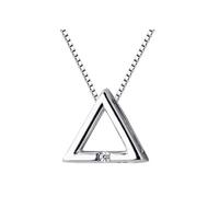 Dtja Collana da donna con ciondolo a triangolo, in argento Sterling 925, minimalista, geometrico, grazioso, catenine, girocollo, alla moda, semplice e alla moda, per la migliore amica