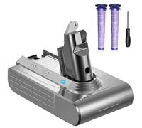 DTK Batteria per Dyson V6 Batteria Compatibile con Dyson V6 Animal/Absolute/Fluffy/Motorhead/Trigger SV03 SV04 SV05 SV06 SV07 SV09 DC58 DC59 DC61 DC62 DC72 DC74 con 2 Filtri