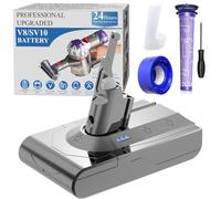 DTK Batteria per Dyson V8 Batteria SV10 Compatibile con V8 Animal Absolute Fluffy Motorhead Trigger Car+Boat Slim HEPA con 2 Filtri