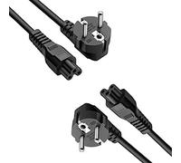 DTK Power Caricatori Cable Clover Portable Cavo di alimentazione 1.2M per laptop per HP DELL ASUS ACER SONY LENOVO SAMSUNG Con Power CEE7 3 vie per C5 Female (2 pacchetto)