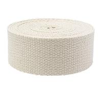 DTKJ cinghie per borse,Tessuto in cotone per cinghie di borsa 25mm, nastro di cotone 50mm,10 iarde/lotto, Beige, 50 mm,