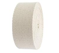 DTKJ Nastro in cotone per cinghie per borse, nastro in tela per cintura, accessori per zaino all'aperto, parti fai da te, artigianato per la casa, 10 m, Beige, 50 mm