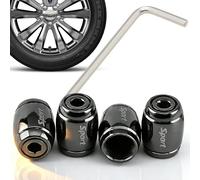 DTLHLBHD 4 Pezzi Tappi Valvola Pneumatici per Honda ZR-V, Coprivalvole Antipolvere Lega di Alluminio Cappucci Valvole Ermetici Protezione Ruote Auto,Black