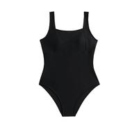 Dtone Costume da bagno intero per bambine da 8 a 14 anni, Nero 1, 12-13 Anni