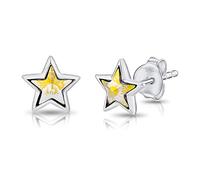 DTPsilver® Orecchini a Stella Argento 925 con Brillantini di Cristallo Aurora Boreale - Orecchini Lobo Donna con Perno - Piccoli, Leggeri e Ipoallergenici - Vero Argento Stampato 925