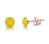 DTPsilver® Orecchini Punto Luce Oro Rosa - Orecchini Argento 925 Placcati Oro Rosa con Punto Luce Swarovski Elements 5 mm - Orecchini Piccoli Oro Rosa - Punti Luce Orecchini Oro - Orecchini Colorati