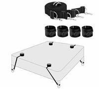 DTREEL Adatto per Fissare Cinghie in Nylon in Camera da Letto, con Cinghie morbide e Regolabili per Polsi e Caviglie