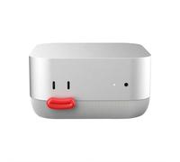 DTREELS per Macmini M4 Stand, pulsante di accensione stampato 3D anteriore creativo carino periferiche, divertente alluminio mini stand dissipazione del calore staffa di montaggio Dock, comodo accesso
