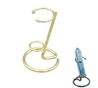 DTREELS Piccolo espositore per bacchetta di cristallo, braccio in ferro, espositore per esposizione in metallo, piccole pietre preziose, asta di cristallo, supporto per base di supporto in cristallo