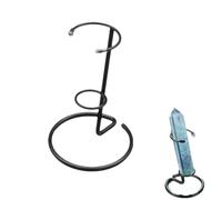 DTREELS Piccolo espositore per bacchetta di cristallo, braccio in ferro, espositore per esposizione in metallo, piccole pietre preziose, asta di cristallo, supporto per base di supporto in cristallo