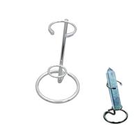 DTREELS Piccolo espositore per bacchetta di cristallo, braccio in ferro, espositore per esposizione in metallo, piccole pietre preziose, asta di cristallo, supporto per base di supporto in cristallo