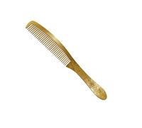 DTSFHTDAL Pettine in ottone massiccio, intagliato a mano, con motivo a rose, in metallo, per parrucchieri, barbieri, per viaggi e viaggi, per donne e uomini