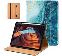 DTTO for iPad (A16) 11th Generation Case 11 Inch 2025, iPad 10th Generation Case 10.9 Inch 2022, Premium Leather Business Folio Stand Cover with Pencil Holder - Auto Wake/Sleep, Sandy Wave