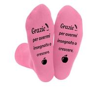 DTUIEUI Regalo Maestre Fine Anno,Regali Maestre Fine Anno,Idee Regalo Insegnanti,Regalo Maestre Natale,Calzini Donna,Regalo Maestra Fine Anno,Regali per Maestre Fine Anno,Regalo per Insegnante