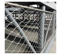 DTVEW 304 Rete in Corda di Acciaio Inossidabile, Sicurezza per Ringhiere 10cm/2mm per Recinzioni Decorative da Giardino e Fattoria, Decorativa DIY(1.5x15m)