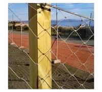 DTVEW Rete Flessibile in Corda d'Acciaio Inossidabile, 10cm/1.5mm Rete di Sicurezza per Balcone Ringhiere Rete Flessibile Corda Cavo X-Type(0.8x4m)