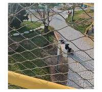 DTVEW Rete Flessibile in Corda d'Acciaio Inossidabile, Metallica Tessuta 10cm/2mm per Giardinaggio, Balconi, Trampolini E Scale(2.5x2m)